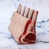 rack of lamb rib on marble background 