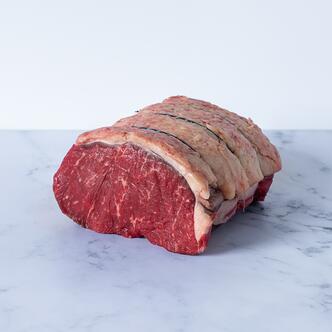  sirloin joint on marble background