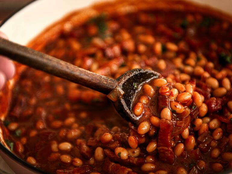 cooked baked beans