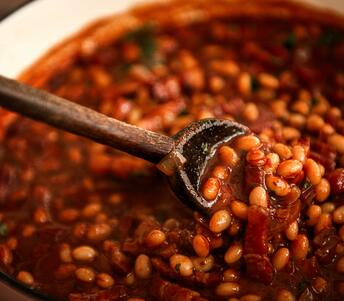 cooked baked beans