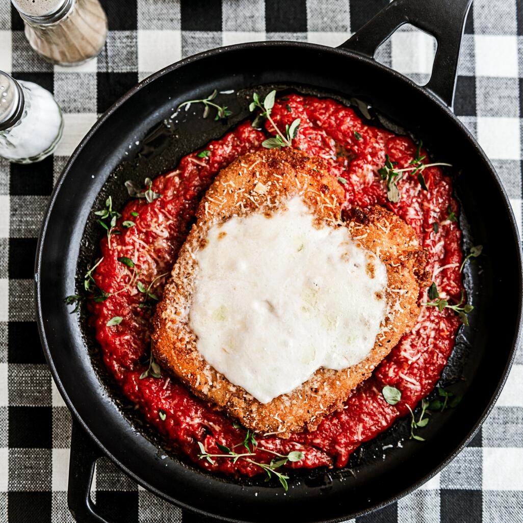 crumbled chicken milanese cooked 