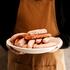 sausage bundle displayed on plate