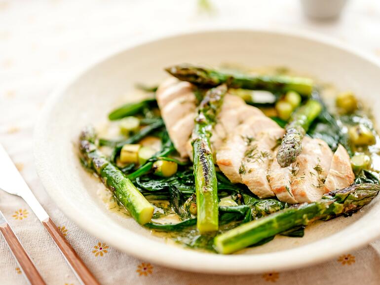 butter chicken with asparagus 