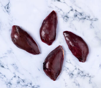 raw pigeon breasts