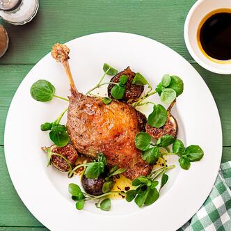 duck leg confit cooked 