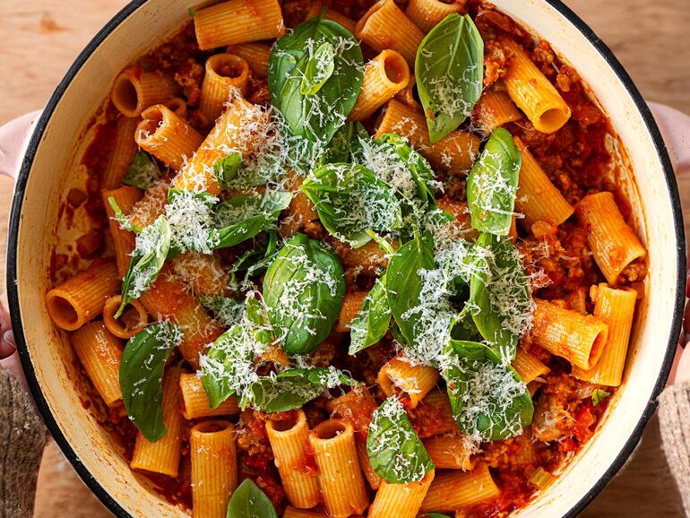 Photograph of How to cook Italian sausage pasta ragu