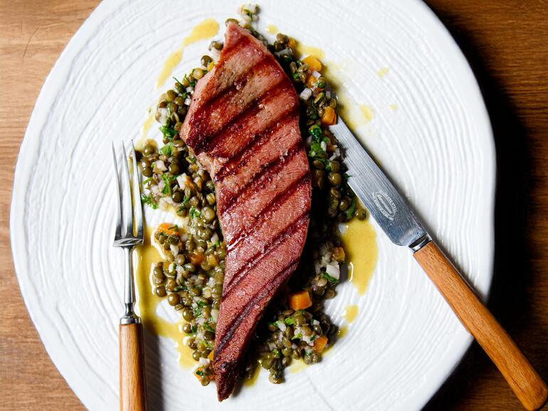 Photograph of How to cook Ox Tongue with Lentil Vinaigrette