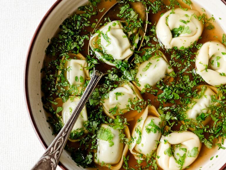 Photograph of How To Cook Chicken Bone Broth With Tortellini