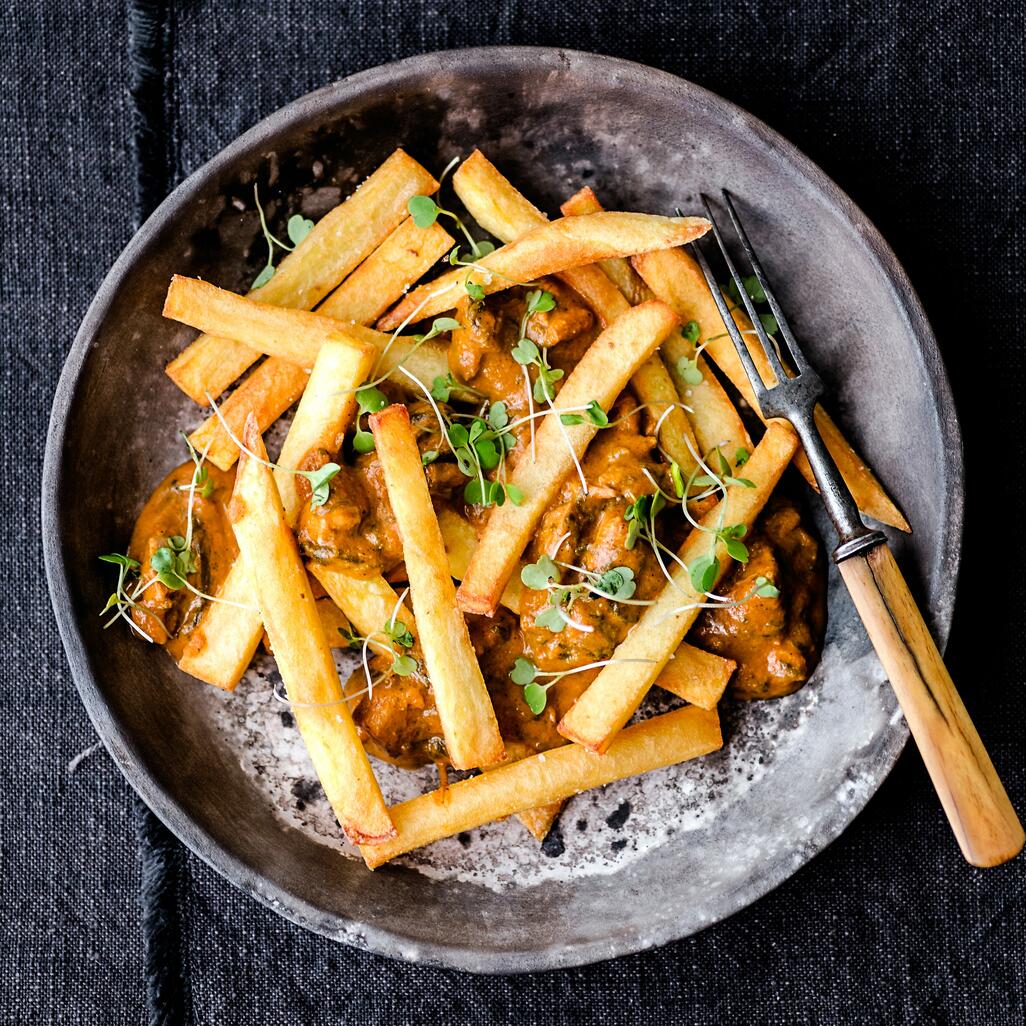 creamy tikka masala cooked with chips