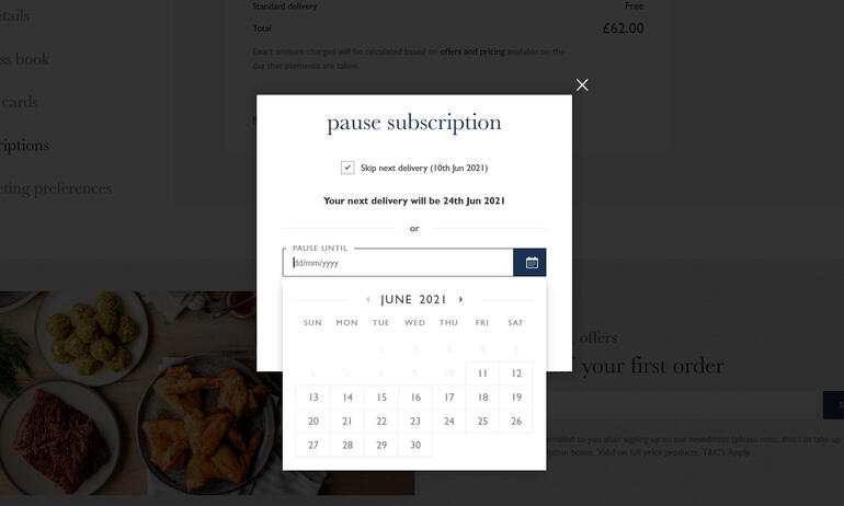 pause subscription