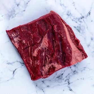 flat brisket on marble background