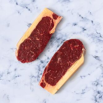 sirloin steak in marble background 