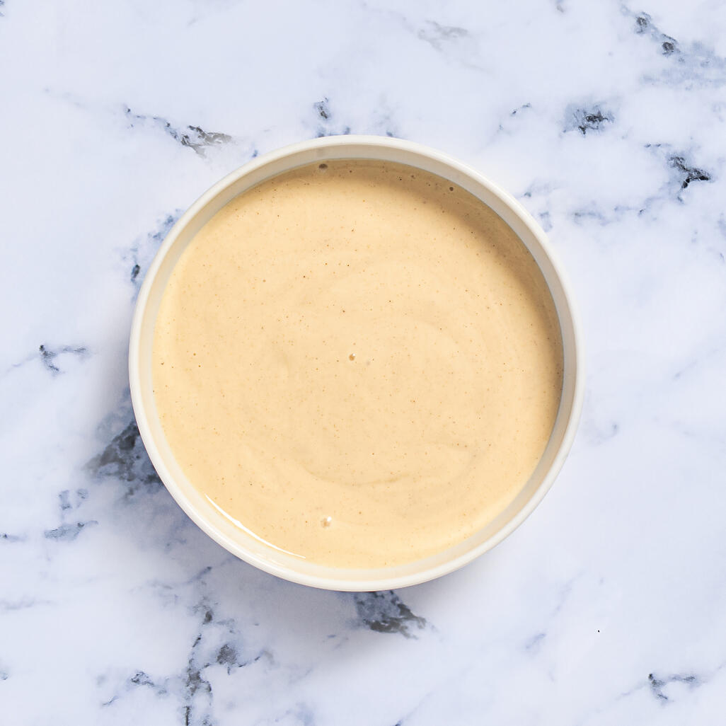 yorkshire pudding batter on marble background