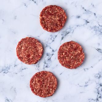  beef burger on marble background