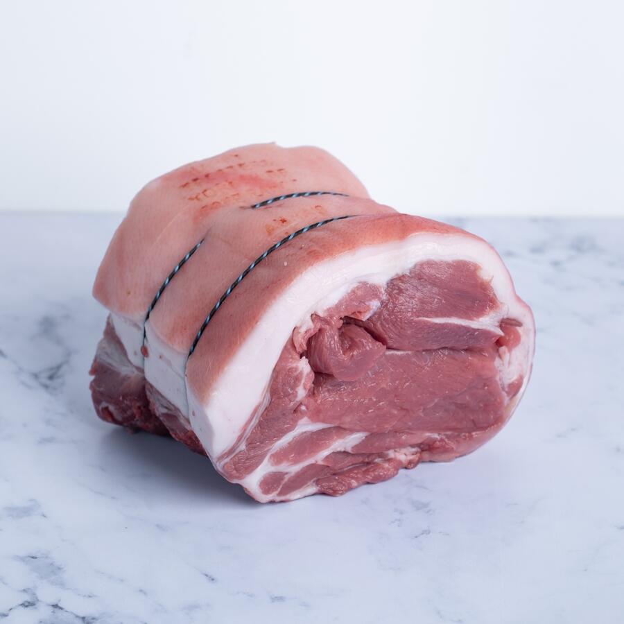 pork shoulder joint on marble background