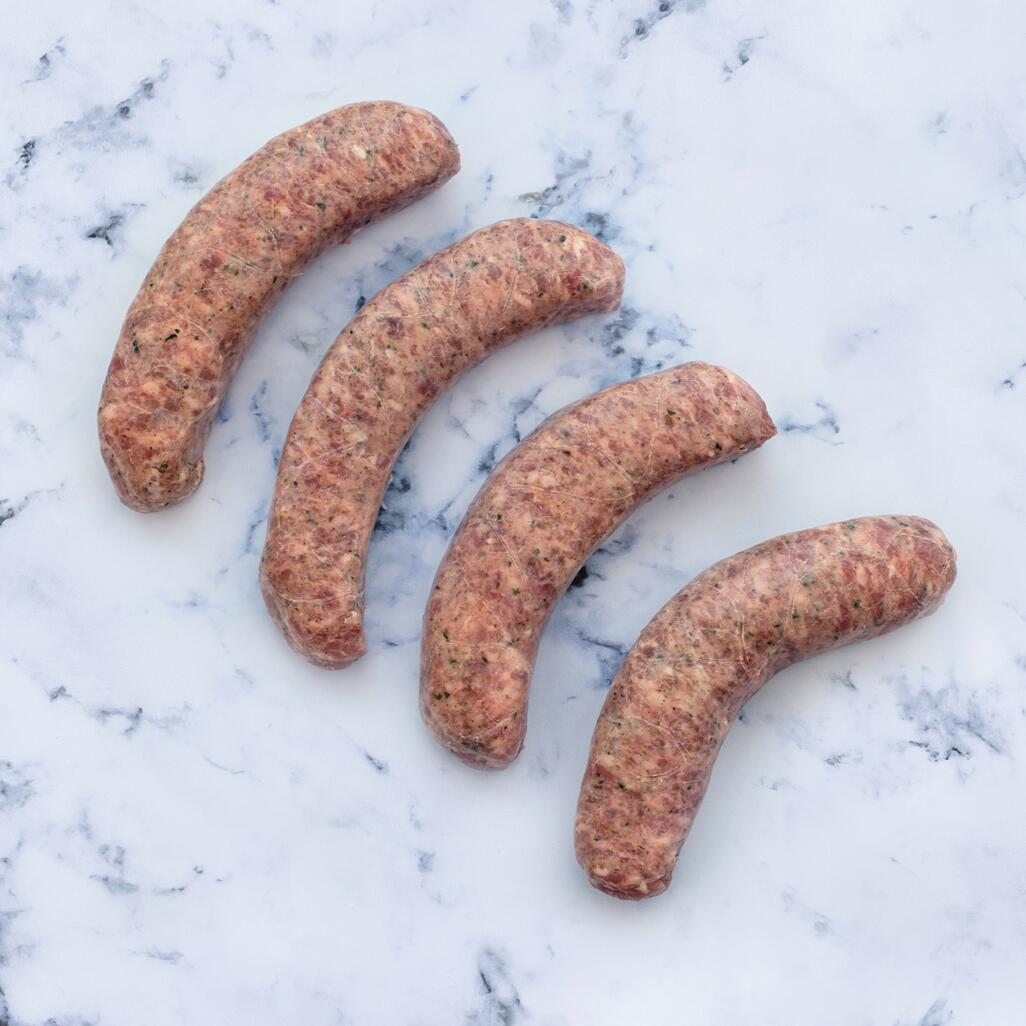 Toulouse Sausage  on marble background