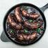 venison, pork & caramelised onion sausage cooked