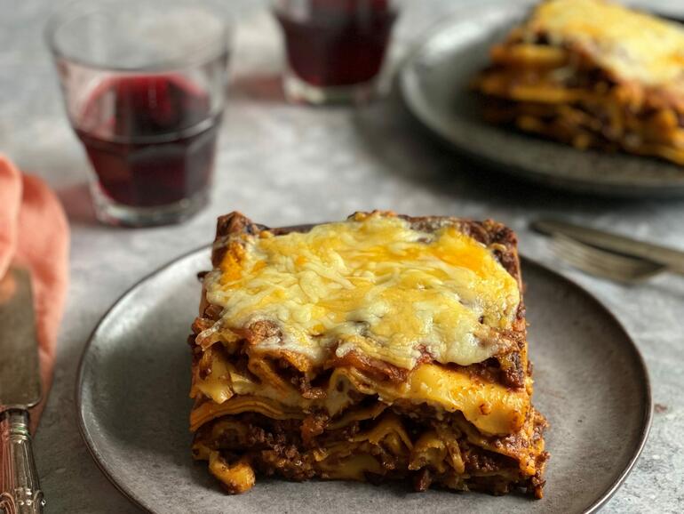 cooked Venison & Haggis Lasagne