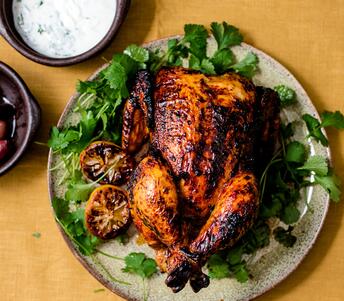 cooked harissa roasted chicken