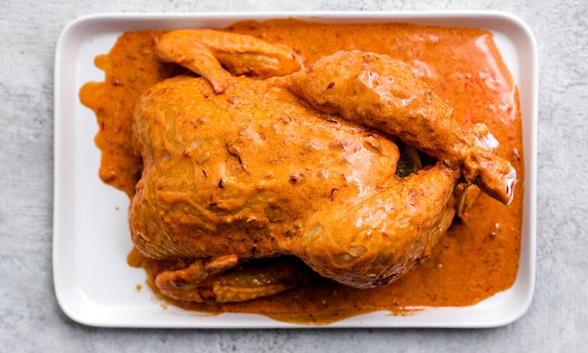 marinated whole chicken