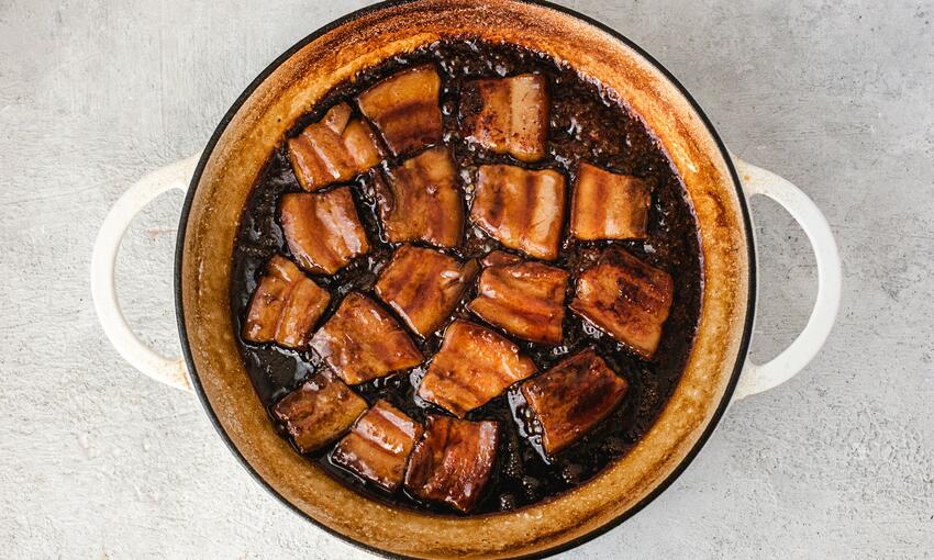 cooked pork belly