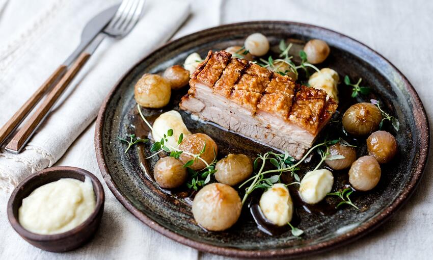 Cooked Traditional Roast Belly Pork