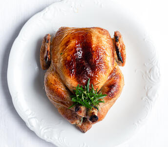 cooked simple brined chicken