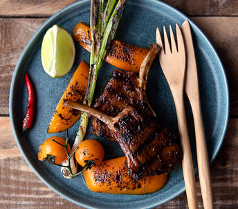 mexican grilled lamb cutlets with chipotle mayo cooked