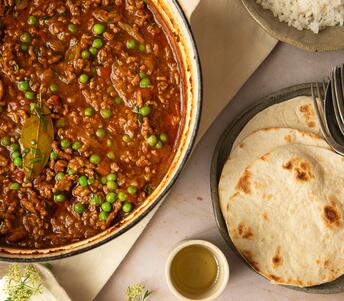 lamb keema cooked