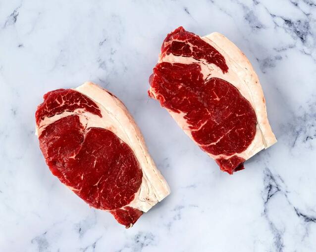 sirloin steak on marble 