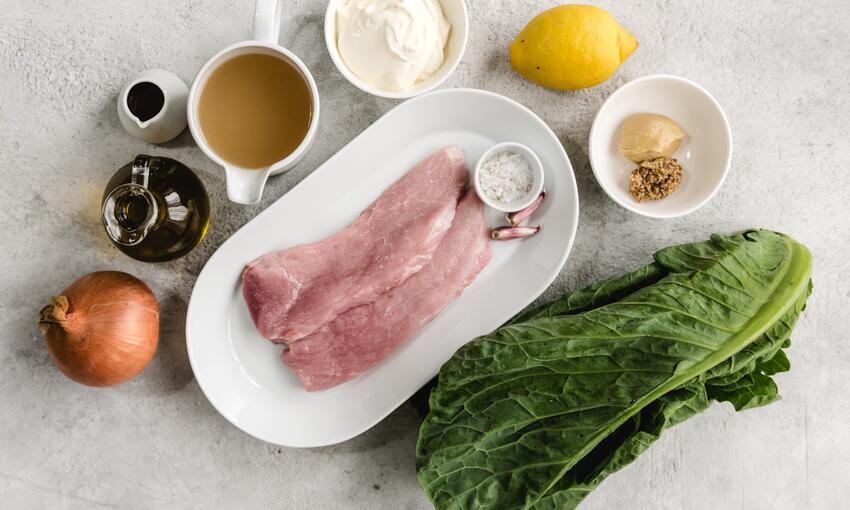 griddled pork escalope with mustard recipe ingredients