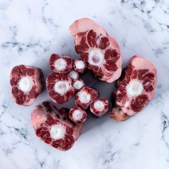 oxtail on marble background 