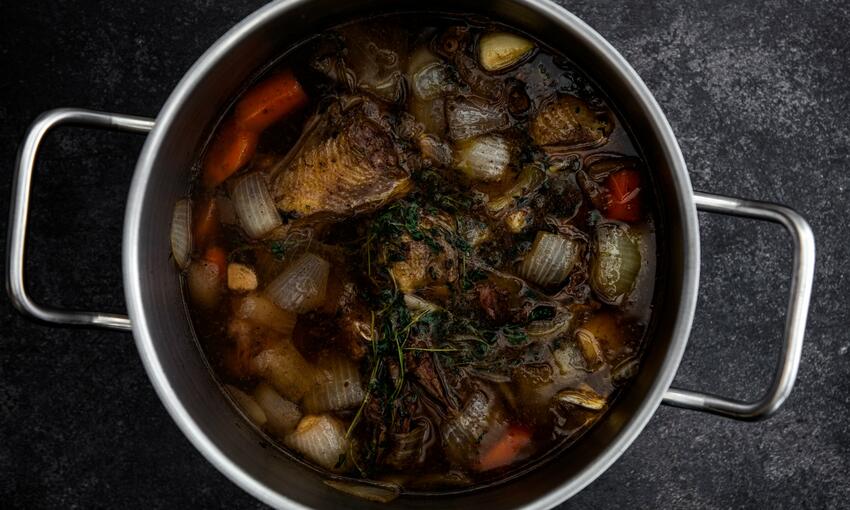 cooking pheasant stock