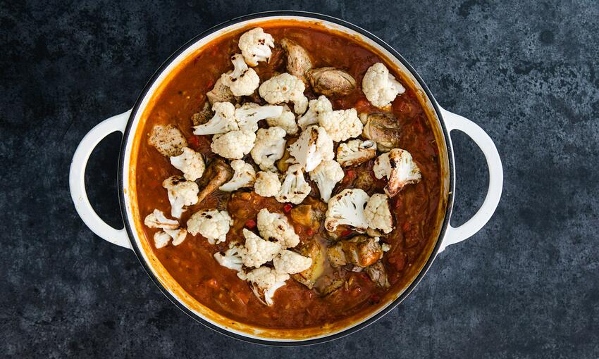 cauliflower with curry paste