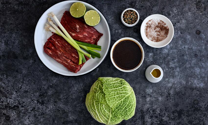 blackened bavette steak with chinese ‘seaweed’ recipe ingredients