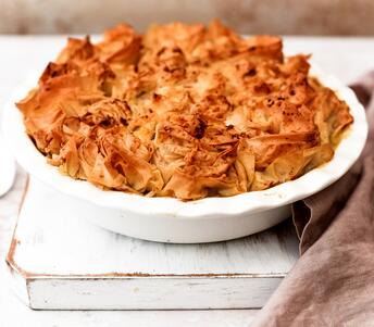 chicken leek and spinach pie 