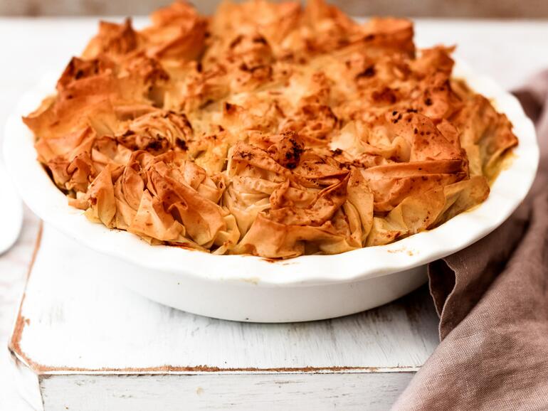 chicken leek and spinach pie 