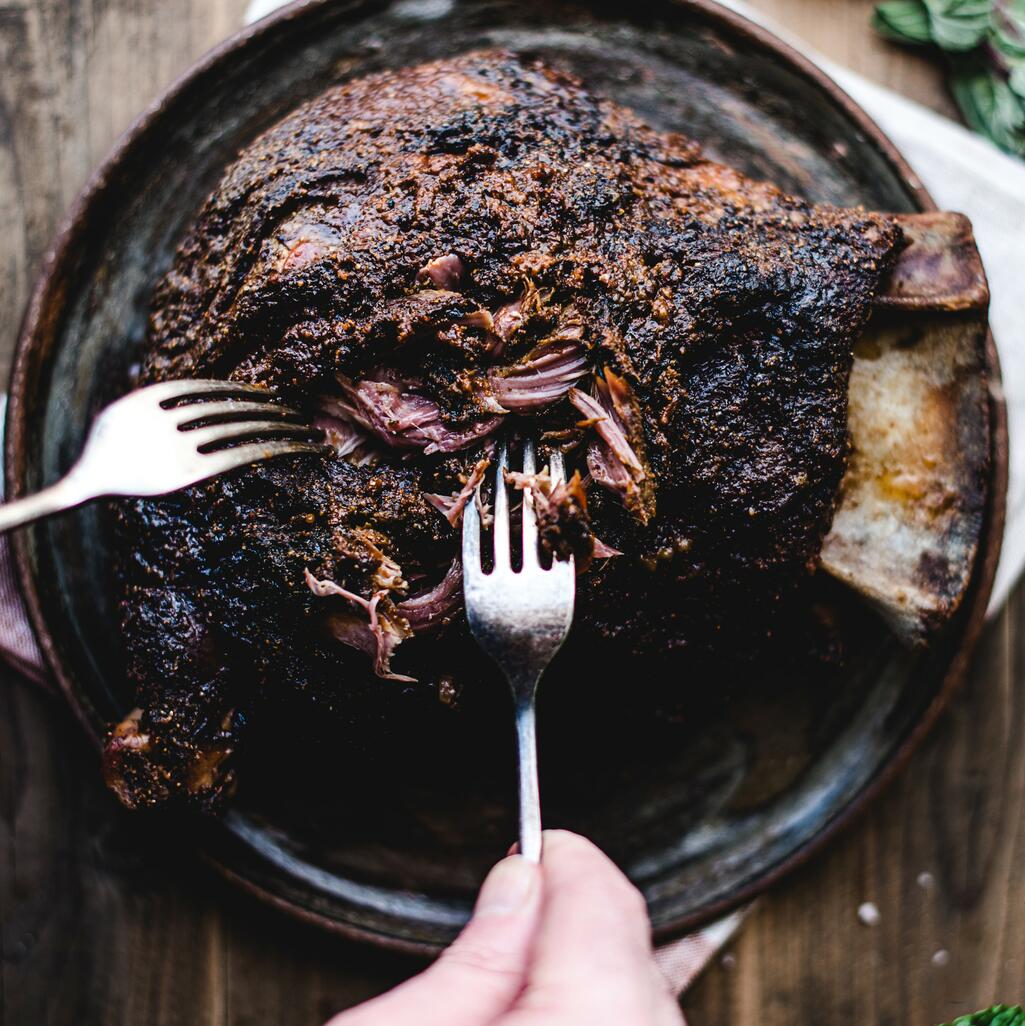 lamb shoulder shawarma cooked 