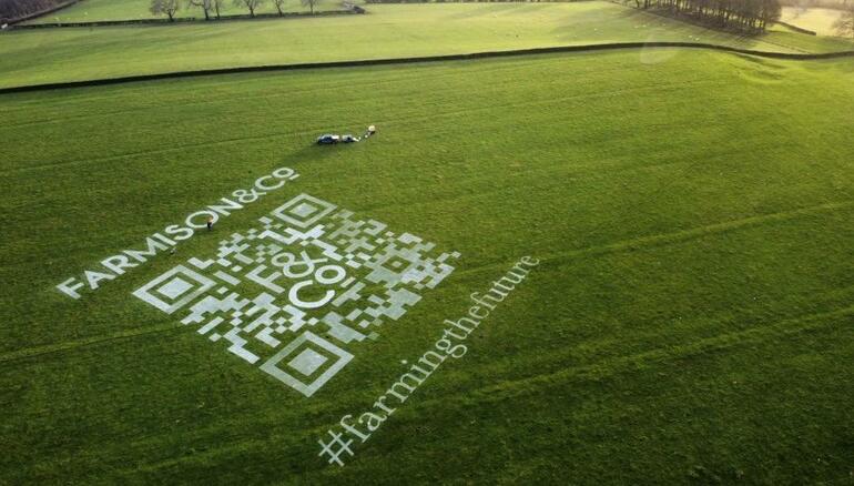 f&co qr on grass