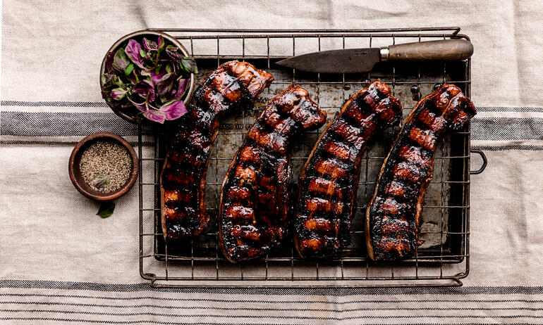 cherry glazed pork cooked 