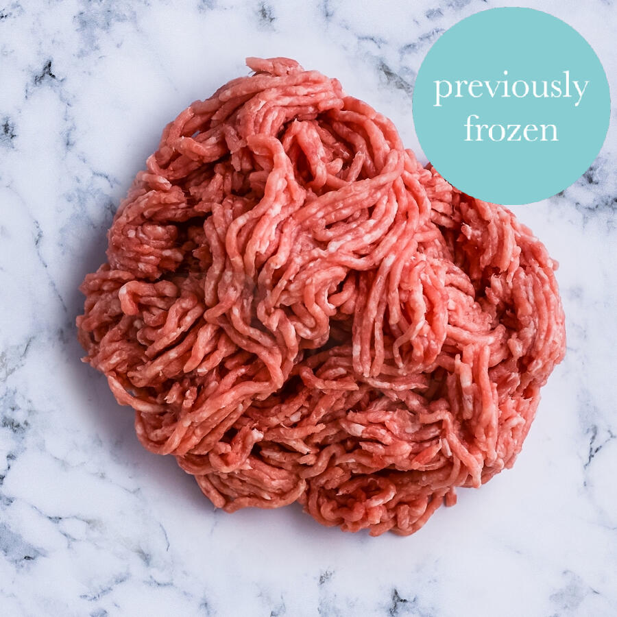 frozen minced pork on marble