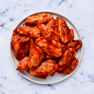 hot buffalo wings cooked