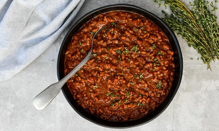 grass fed beef chilli con carne