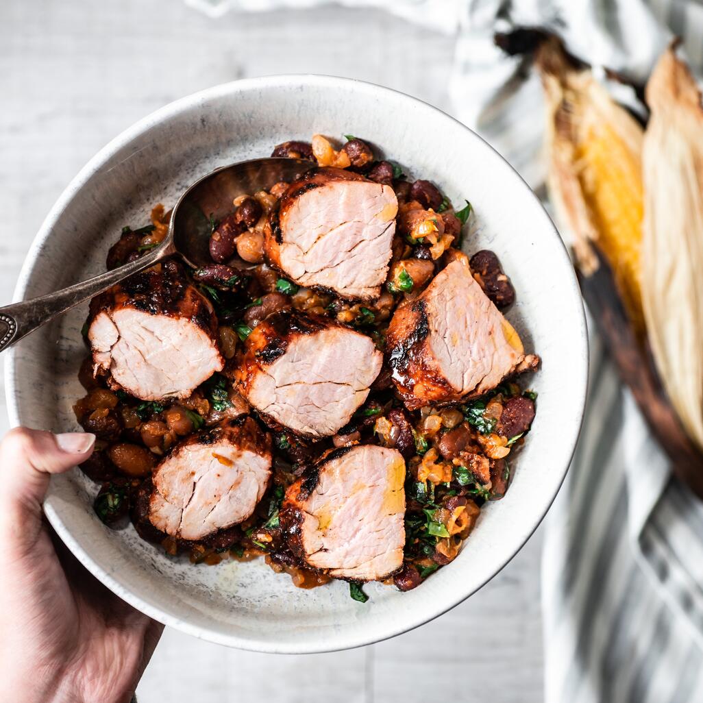 pork tenderloin cooked in bowl