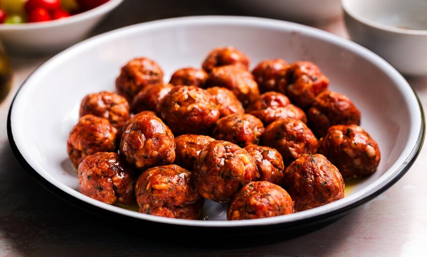 lamb kofta meatballs with tomato ragu